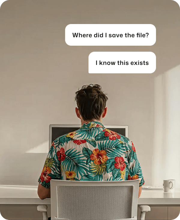 Man sitting at office desk